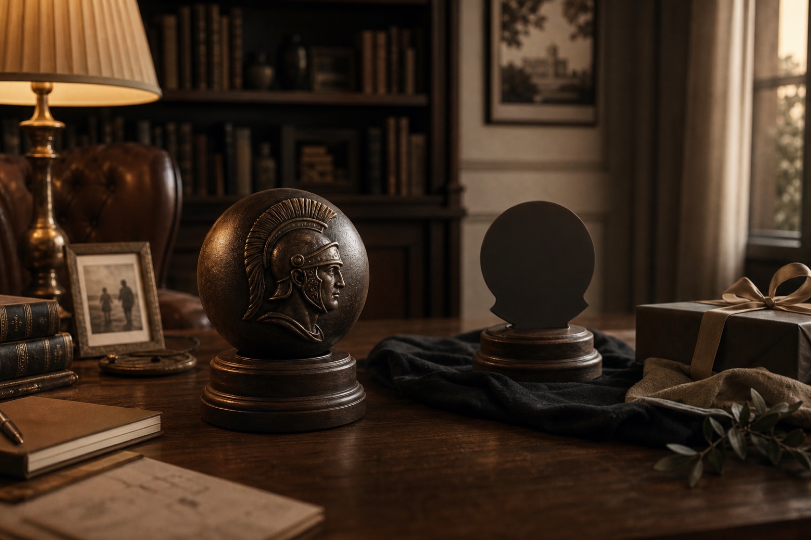 Two Sovereigns on a private desk — one yours, one earned for someone you love